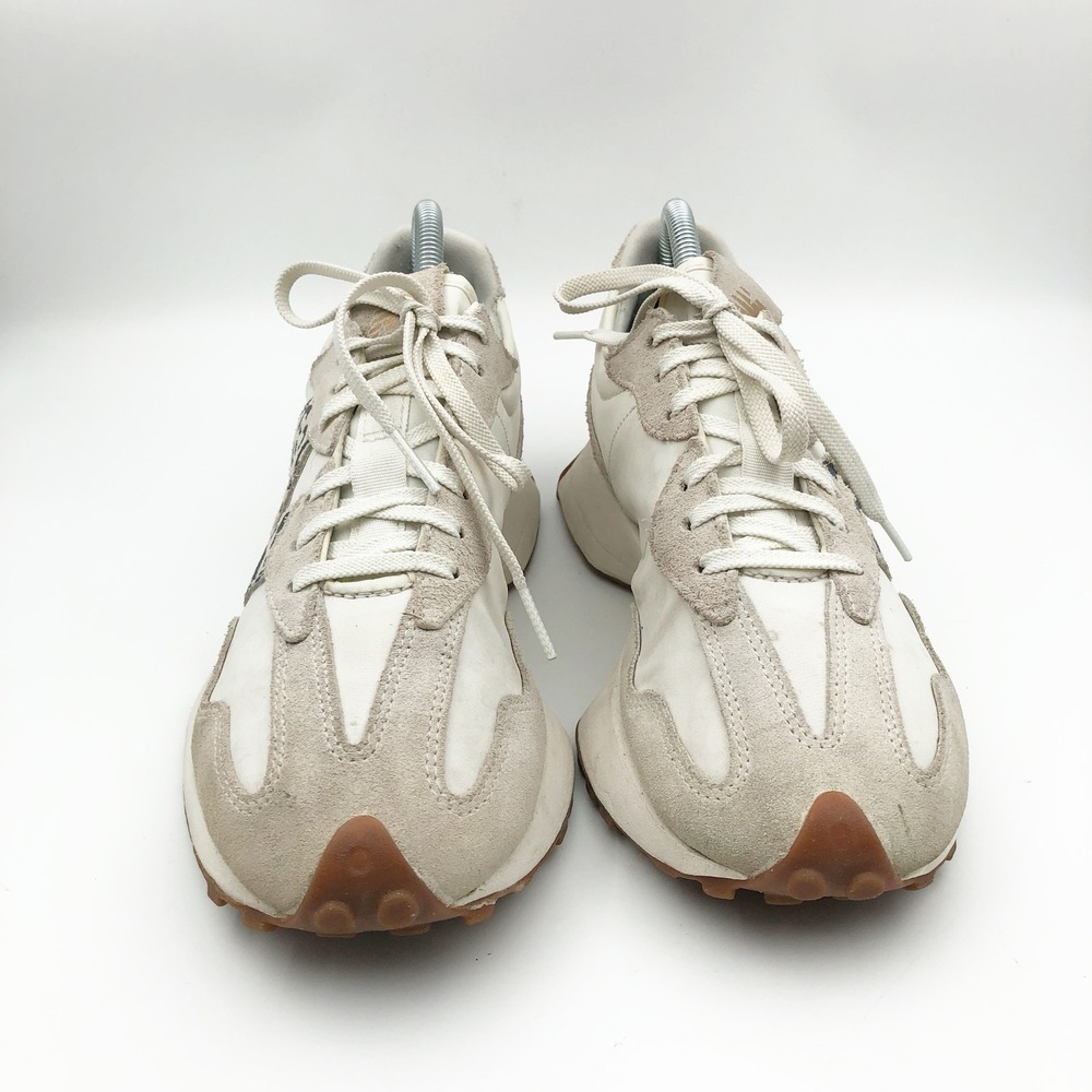 New Balance Shoes Womens 9 327 Moonbeam Leopard Sneakers White Tan Trainers - Picture 2 of 16